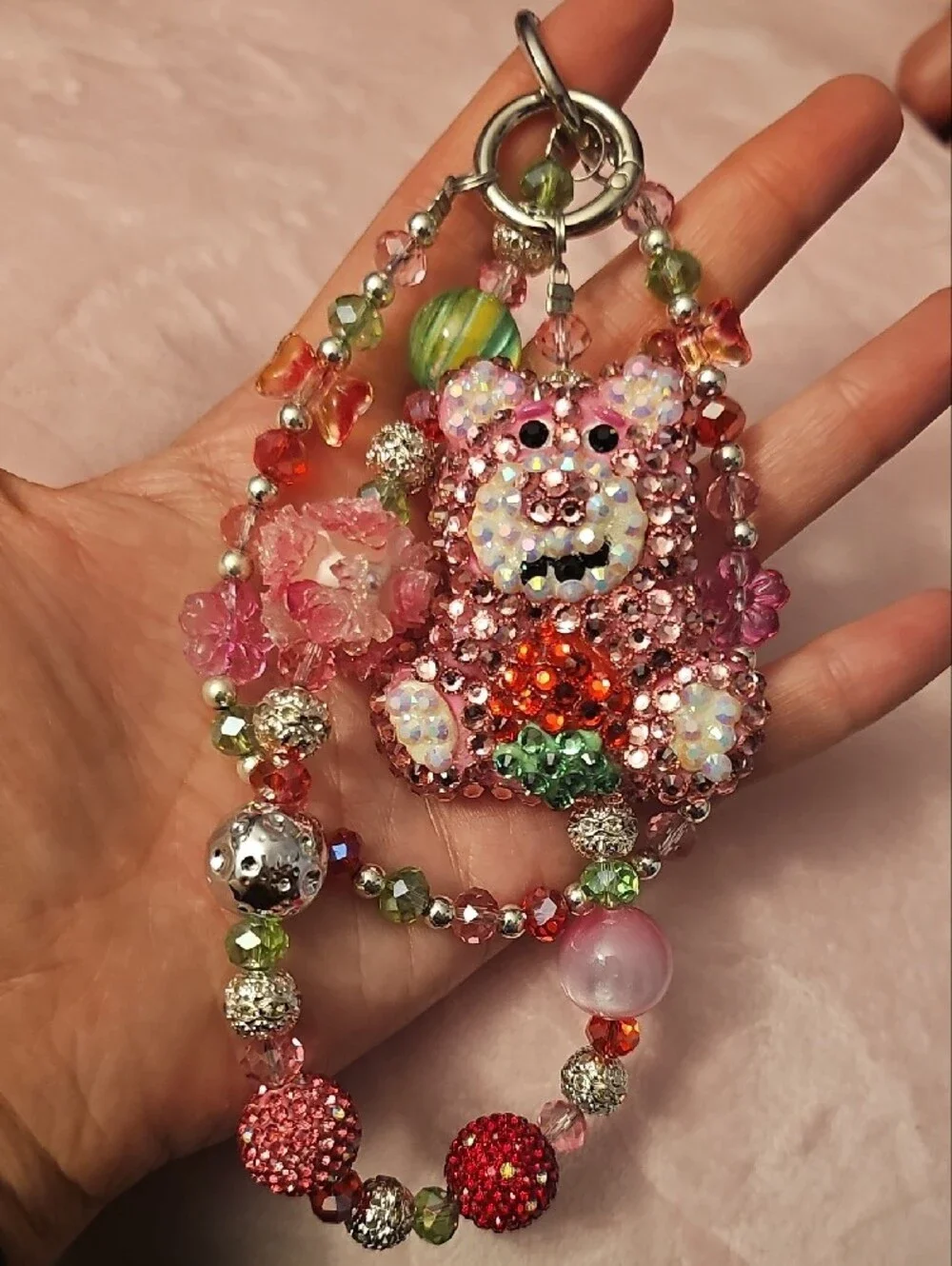 Pink Bling Lotso Toy Story Purse Charm